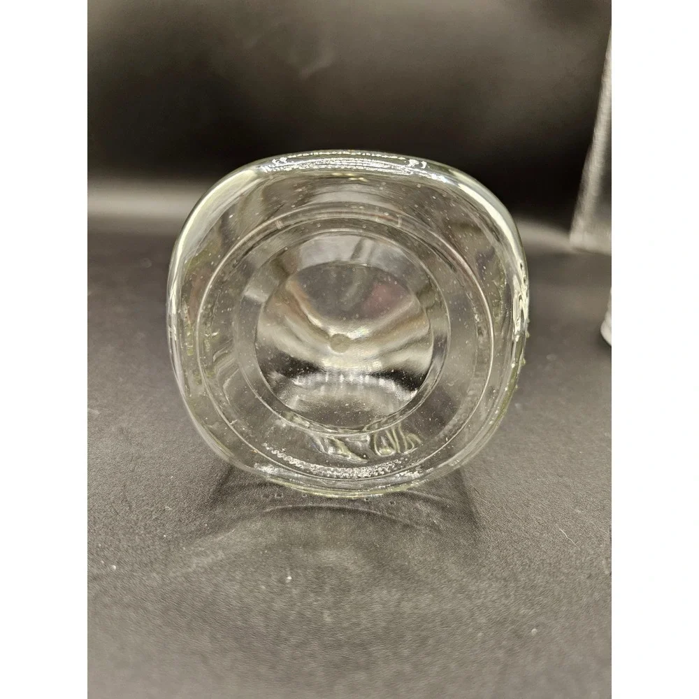 Mason Clear Glass 4oz Mini Jar with Rustic Metal Lid Small Storage Spice Jar